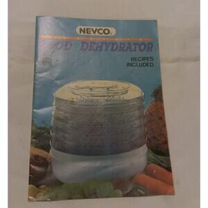 Nevco Food Dehydrator H-8011 Instruction Recipe Booklet Only